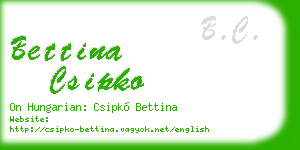 bettina csipko business card